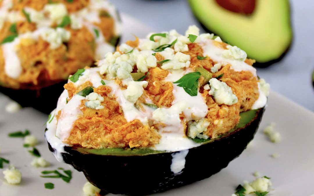 Buffalo Chicken Stuffed Avocado